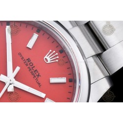 Oyster Perpetual 41mm 124300 904L SS/Oys Red/Stk VSF V2 VS3230