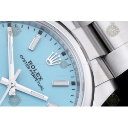 Oyster Perpetual 41mm 124300 904L SS/Oys Tiffany Blue/Stk VSF V2 VS3230