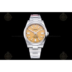 Oyster Perpetual 41mm 124300 904L SS/Oys Yellow/Stk VSF V2 VS3230