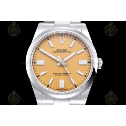 Oyster Perpetual 41mm 124300 904L SS/Oys Yellow/Stk VSF V2 VS3230