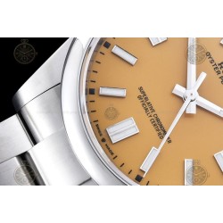 Oyster Perpetual 41mm 124300 904L SS/Oys Yellow/Stk VSF V2 VS3230