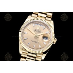 Day-Date 36mm 904L YG/Flt/Pres Gold/B.Dia GMF VR3255