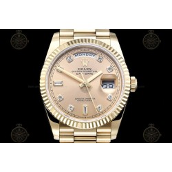 Day-Date 36mm 904L YG/Flt/Pres Gold/Dia GMF VR3255