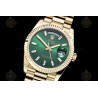 Day-Date 36mm 904L YG/Flt/Pres Green/B.Dia GMF VR3255