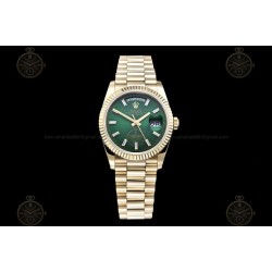 Day-Date 36mm 904L YG/Flt/Pres Green/B.Dia GMF VR3255