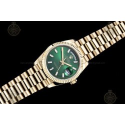 Day-Date 36mm 904L YG/Flt/Pres Green/B.Dia GMF VR3255