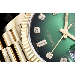 Day-Date 36mm 904L YG/Flt/Pres Green/Dia GMF VR3255