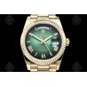 Day-Date 36mm 904L YG/Flt/Pres Green/Rmn/Stk GMF VR3255