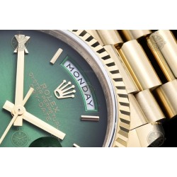 Day-Date 36mm 904L YG/Flt/Pres Green/Rmn/Stk GMF VR3255