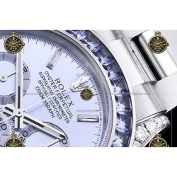 Daytona 40MM 126595TBR 904L SS/Lavender/SS Sapp I.Blue/B.Dia RXF DD4130