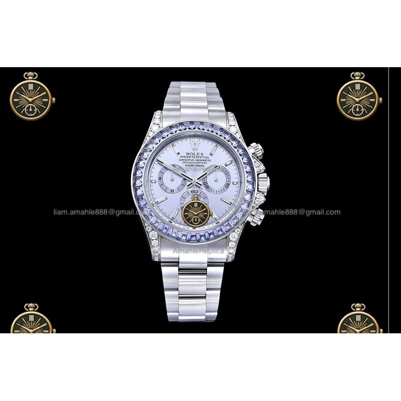 Daytona 40MM 126595TBR 904L SS/Lavender/SS Sapp I.Blue/B.Dia RXF DD4130