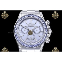 Daytona 40MM 126595TBR 904L SS/Lavender/SS Sapp I.Blue/B.Dia RXF DD4130