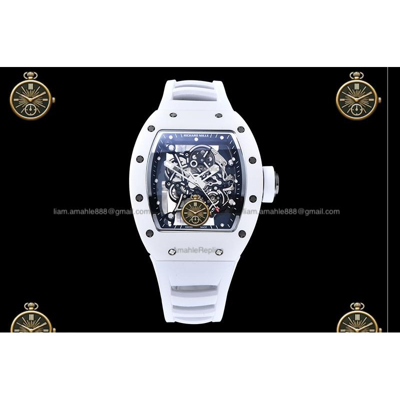 RM055 Bubba Watson White Ceramic/WR Skeleton/Black AVF RMUL2