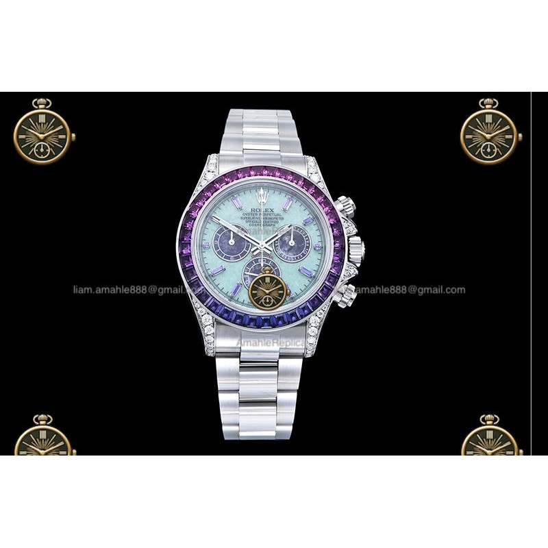 Daytona 40MM AET Remould Mod 904L SS/Sapp M.Green/B.Dia  RXF DD4130
