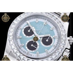 Daytona 40MM AET Remould 904L SS/B.Dia/SS Ice Blue/Black/B.Dia RXF DD4130