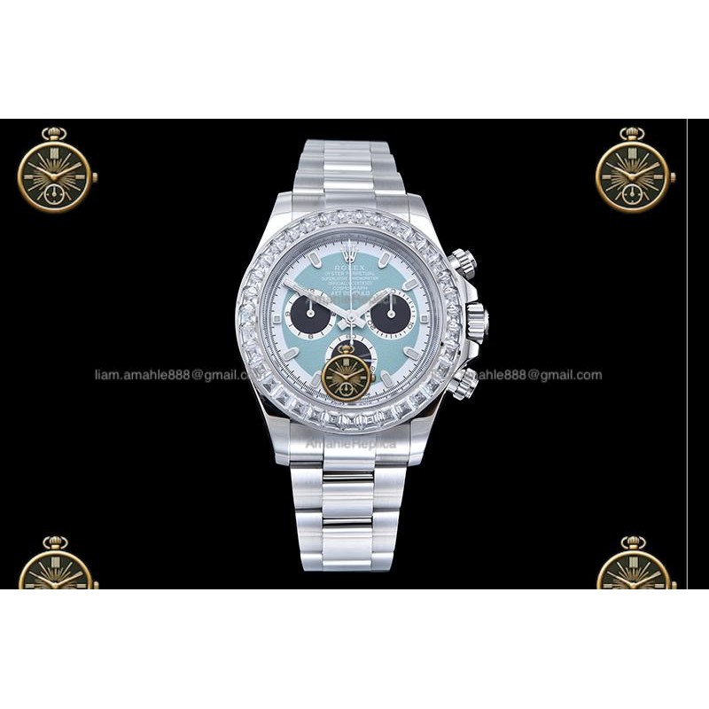 Daytona 40MM AET Remould 904L SS/B.Dia/SS Ice Blue/Black/B.Dia RXF DD4130