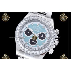 Daytona 40MM AET Remould 904L SS/B.Dia/SS Ice Blue/Black/B.Dia RXF DD4130