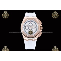 Royal Oak Offshore Chronograph RG/RUB White/Stk JF A7750
