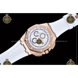 Royal Oak Offshore Chronograph RG/RUB White/Stk JF A7750