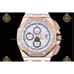 Royal Oak Offshore Chronograph RG/RUB White/Stk JF A7750