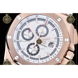 Royal Oak Offshore Chronograph RG/RUB White/Stk JF A7750