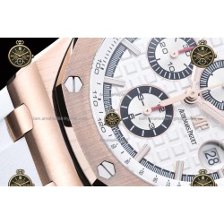 Royal Oak Offshore Chronograph RG/RUB White/Stk JF A7750