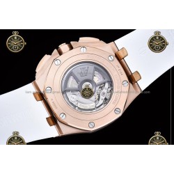Royal Oak Offshore Chronograph RG/RUB White/Stk JF A7750