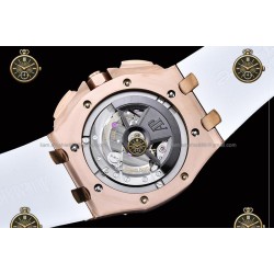 Royal Oak Offshore Chronograph RG/RUB White/Stk JF A7750