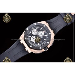 Royal Oak Offshore Chronograph RG/RUB Black/Stk JF A7750