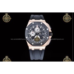 Royal Oak Offshore Chronograph RG/RUB Black/Stk JF A7750