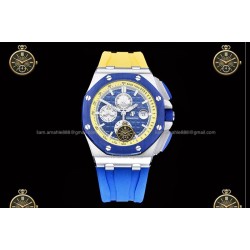 Royal Oak Offshore Chronograph Ryder Cup SS/RUB Blue Yellow/Stk JF A7750