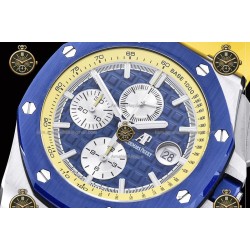 Royal Oak Offshore Chronograph Ryder Cup SS/RUB Blue Yellow/Stk JF A7750