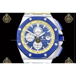 Royal Oak Offshore Chronograph Ryder Cup SS/RUB Blue Yellow/Stk JF A7750