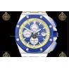 Royal Oak Offshore Chronograph Ryder Cup SS/RUB Blue Yellow/Stk JF A7750
