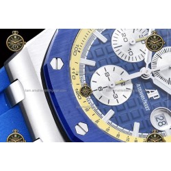 Royal Oak Offshore Chronograph Ryder Cup SS/RUB Blue Yellow/Stk JF A7750