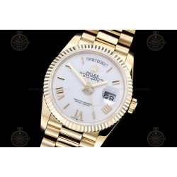 Day-Date 36mm 904L YG/Flt/Pres White/Rmn//Stk GMF VR3255