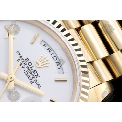 Day-Date 36mm 904L YG/Flt/Pres White/Rmn//Stk GMF VR3255