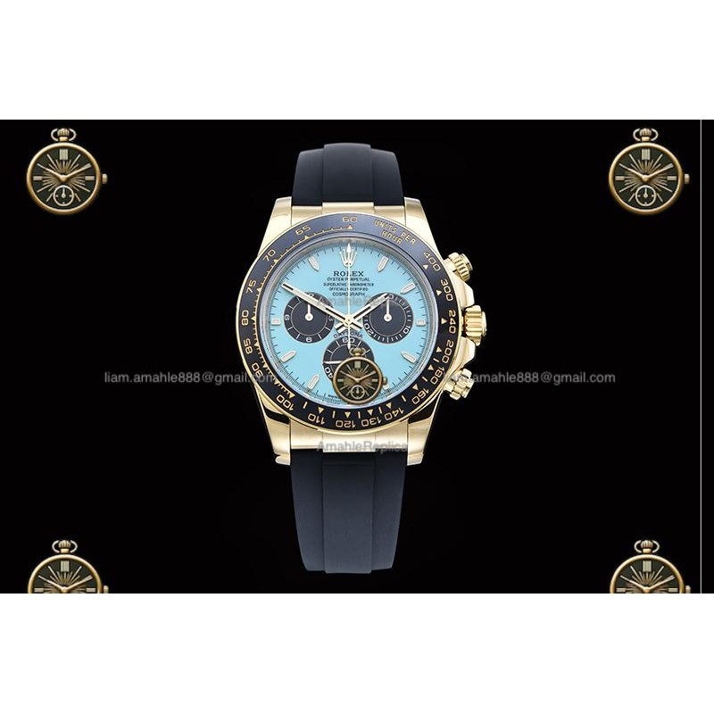 Daytona 40MM 126518 904L Wtd YG/CER/RU Blue/Black/Stk ZF SH4131
