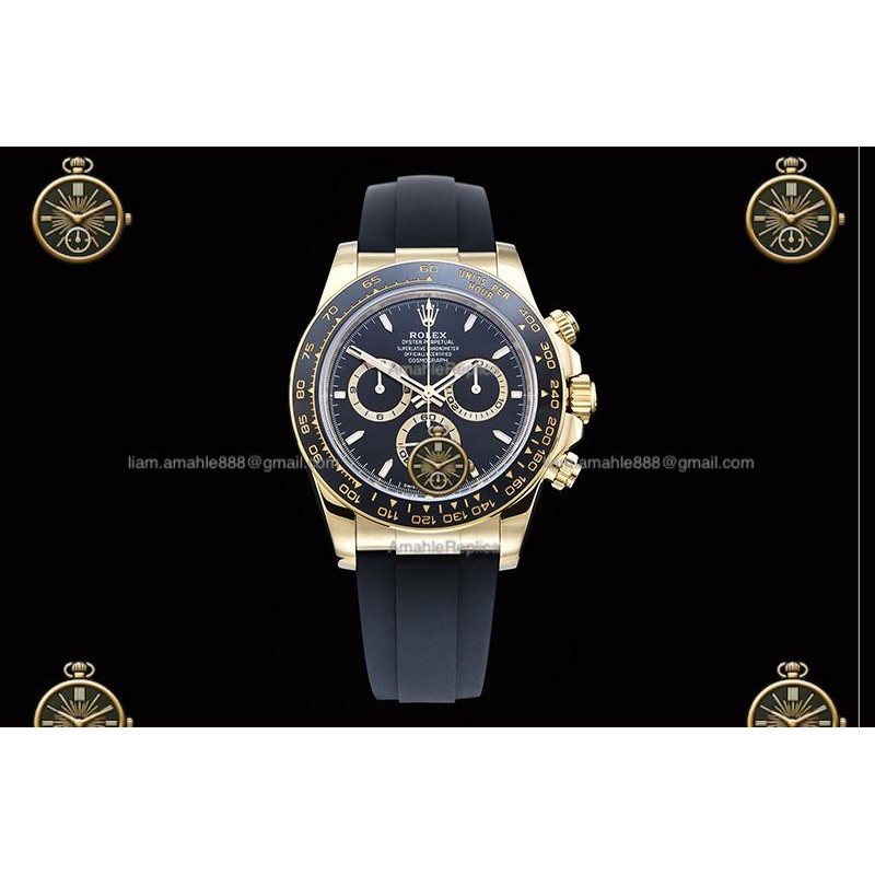 Daytona 40MM 126518 904L Wtd YG/CER/RU Black/Black/Stk ZF SH4131