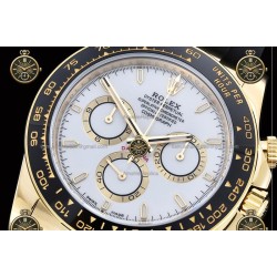 Daytona 40MM 126518LN 904L Wtd YG/CER/RU White/White/Stk ZF SH4131