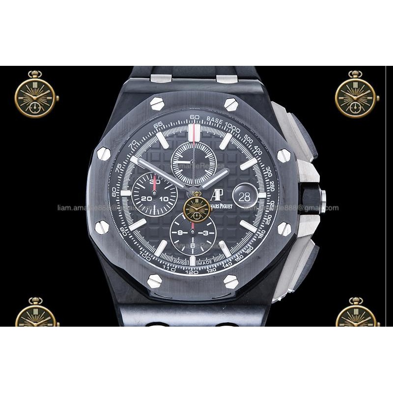 Royal Oak Chronograph CER/RUB Black/Stk JJF A7750