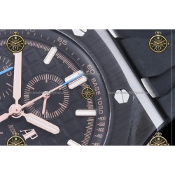 Royal Oak Chronograph CER/RUB Black/Stk JJF A7750