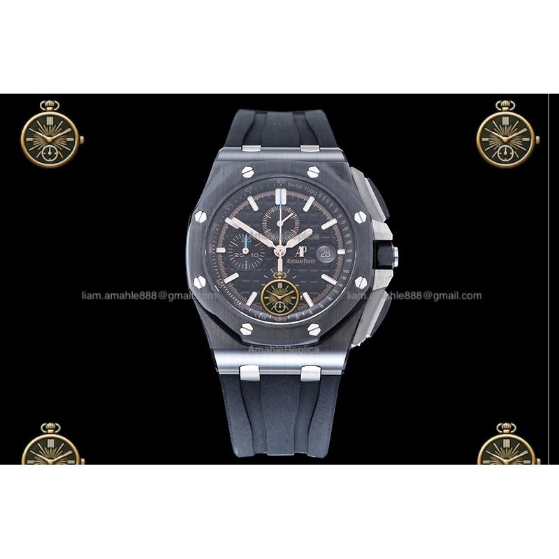 Royal Oak Chronograph CER/RUB Black/Stk JJF A7750