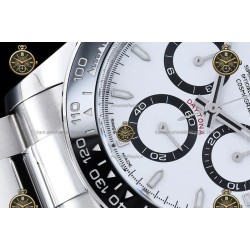Daytona 40MM 126500 904L SS/CER/SS White RWF JH4131
