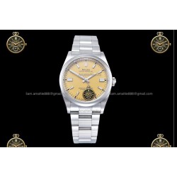 Oyster Perpetual 41MM 124300 904L SS/OYS Yellow/Stk Clean Plus DD3230