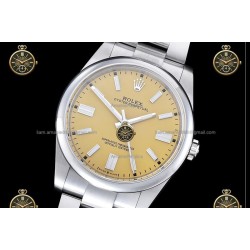 Oyster Perpetual 41MM 124300 904L SS/OYS Yellow/Stk Clean Plus DD3230