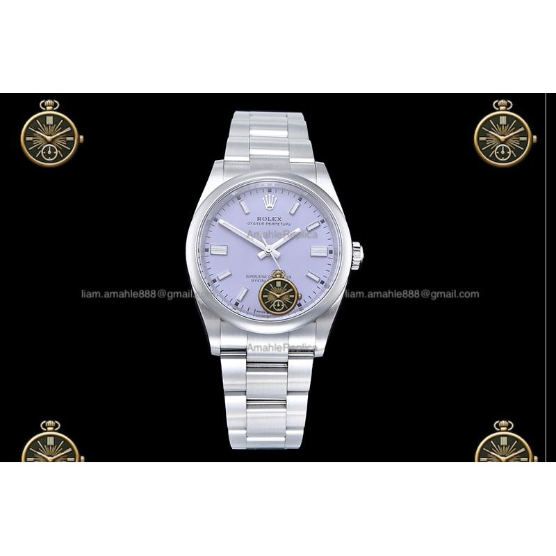 Oyster Perpetual 39.5MM 126000 904L SS/OYS Purple/Stk CLEAN PLUS DD3230