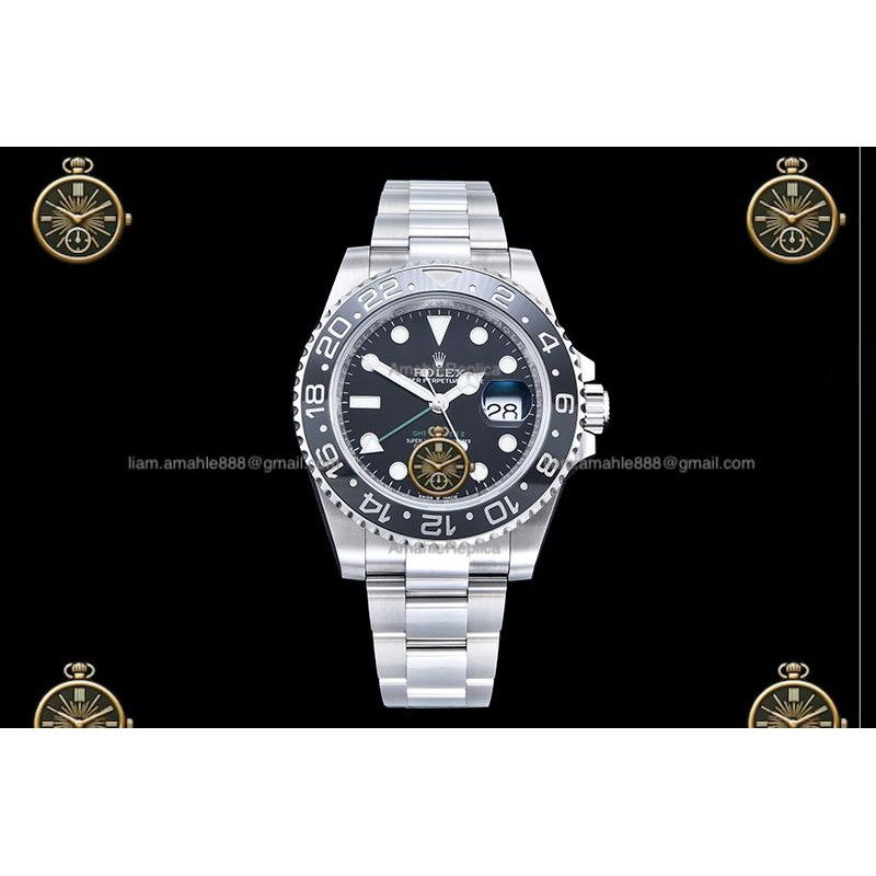 GMT-Master II 40MM 126710GRNR 904L SS/CER/OYS Black/Dot RICH JH3285-FS