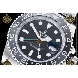 GMT-Master II 40MM 126710GRNR 904L SS/CER/OYS Black/Dot RICH JH3285