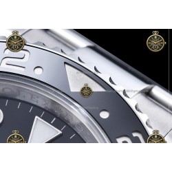 GMT-Master II 40MM 126710GRNR 904L SS/CER/OYS Black/Dot RICH JH3285